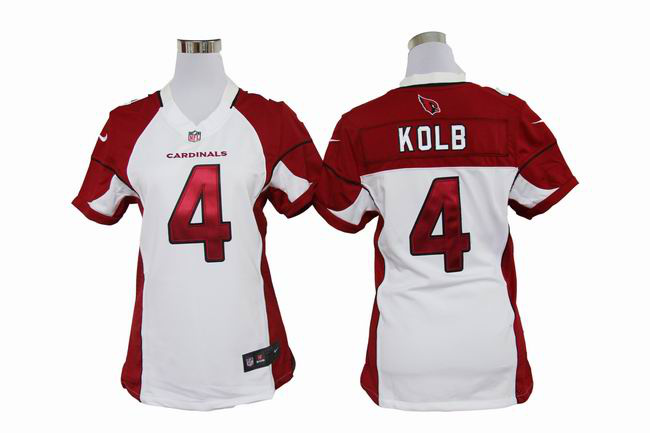 Nike Women's nfl Arizona Cardinals 4 Kevin Kolb Nike White Game Jerseys